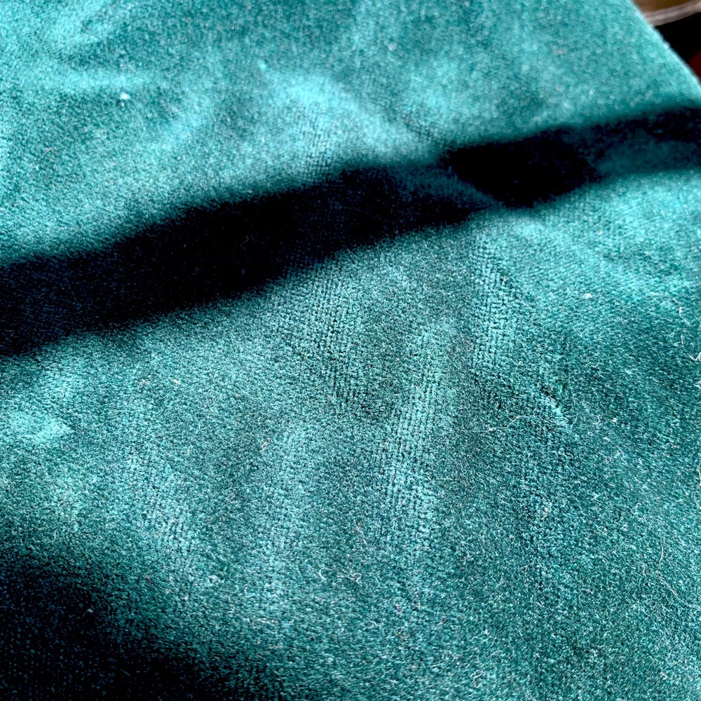 Emerald Velvet Curtains 98”